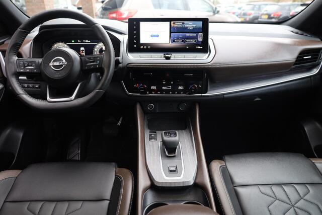 Nissan QASHQAI 1.3 MHEV Xtronic Tekna Plus ZGAN! HUD PRO-PILOT LEER+MEMORY ACC 360-CAMERA RUIT/STUUR/STOELVERWARMING DAB CARPLAY SFEERVERLICHTING ELEK.ACHTERKLEP 19"LMV