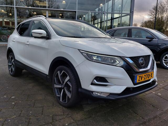 Nissan QASHQAI 1.2 DIG-T 116pk Tekna+ | Origineel NL | Navi | Bose Sound | Clima | Cruise | Leder+Verwarmd+Elek.Verstel | Panoramadak | Keyless Entry | Pdc V+A+Assist+360 Camera | Dodehoek+Rijstrooksensor