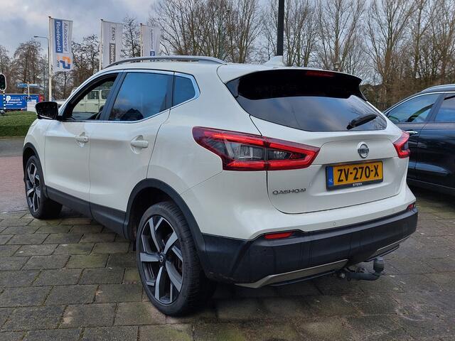Nissan QASHQAI 1.2 DIG-T 116pk Tekna+ | Origineel NL | Navi | Bose Sound | Clima | Cruise | Leder+Verwarmd+Elek.Verstel | Panoramadak | Keyless Entry | Pdc V+A+Assist+360 Camera | Dodehoek+Rijstrooksensor