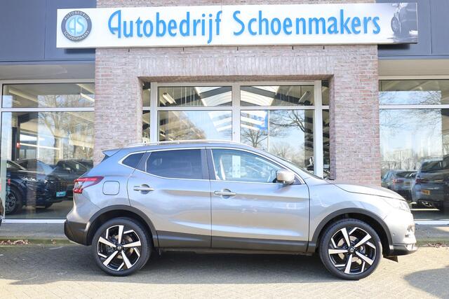 Nissan QASHQAI 1.3 DIG-T Tekna 360-CAMERA PANO CARPLAY DAB RUIT+STOELVERW. 19"LMV HALFLEER NAVI CRUISE 2xPDC CLIMA DODEHOEKSENSOR ENZ!