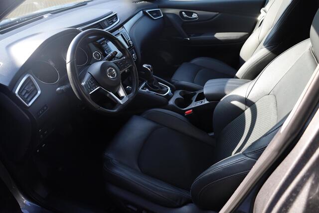 Nissan QASHQAI 1.3 DIG-T Tekna 360-CAMERA PANO CARPLAY DAB RUIT+STOELVERW. 19"LMV HALFLEER NAVI CRUISE 2xPDC CLIMA DODEHOEKSENSOR ENZ!