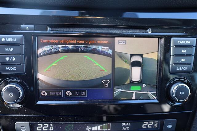 Nissan QASHQAI 1.3 DIG-T Tekna 360-CAMERA PANO CARPLAY DAB RUIT+STOELVERW. 19"LMV HALFLEER NAVI CRUISE 2xPDC CLIMA DODEHOEKSENSOR ENZ!