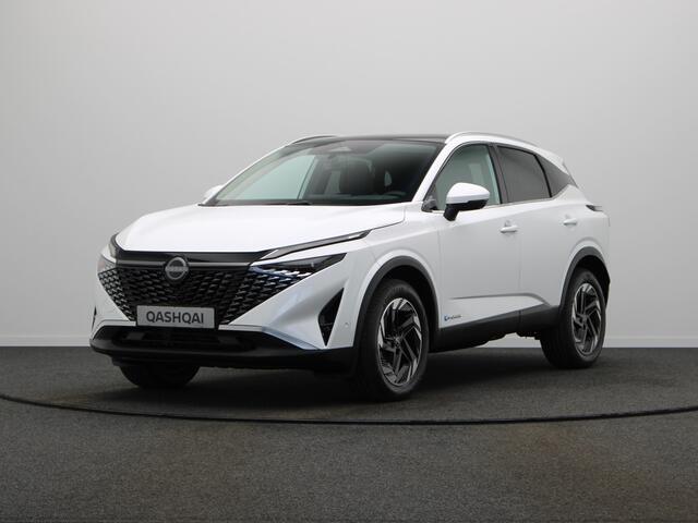 Nissan QASHQAI e-Power 190 1AT N-Connecta + Panoramisch glazen dak + Cold Pack | 12.3" TFT digitale cockpit | Audiosysteem met DAB, Apple Carplay & Android Auto, USB-aansluiting, stuurwielbediening en 6 luidsprekers | Blind Spot Warning & Intervention (BSW + BSI)
