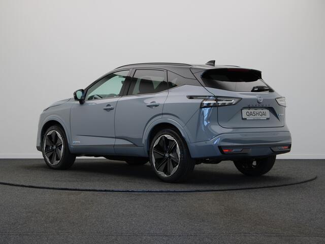 Nissan QASHQAI e-Power 190 1AT N-Design + Panoramisch glazen dak + Cold Pack | 12.3" TFT digitale cockpit | Audiosysteem met DAB, Apple Carplay & Android Auto, USB-aansluiting, stuurwielbediening en 6 luidsprekers | Blind Spot Warning & Intervention (BSW + BSI)