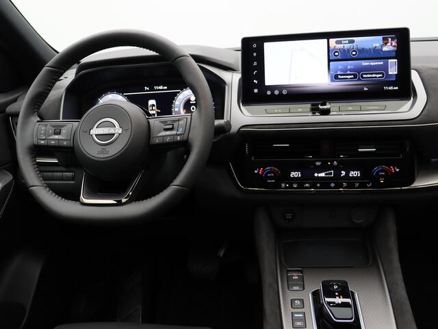 Nissan QASHQAI e-Power 190 1AT N-Design + Panoramisch glazen dak + Cold Pack | 12.3" TFT digitale cockpit | Audiosysteem met DAB, Apple Carplay & Android Auto, USB-aansluiting, stuurwielbediening en 6 luidsprekers | Blind Spot Warning & Intervention (BSW + BSI)