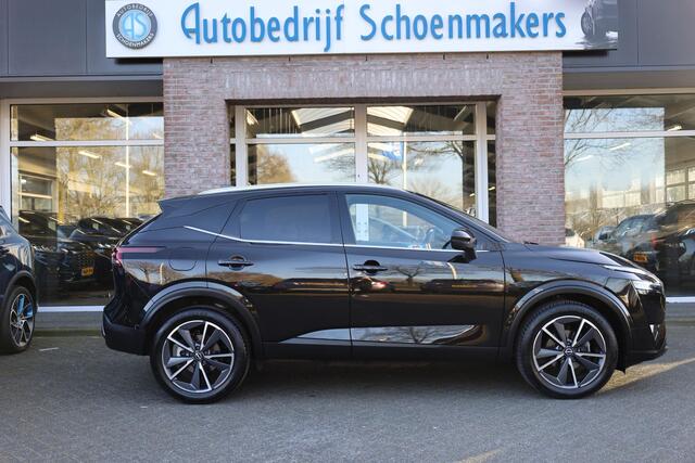 Nissan QASHQAI 1.3 MHEV Xtronic Tekna Plus PANO BOSE LEER+MEMORY ACC PRO-PILOT MASSAGE CARPLAY 360-CAMERA RUIT/STUUR/STOELVERWARMING DAB 19"LMV 2xKEYLESS ELEK.KLEP DODEHOEK/VERKEERSBORDDETECTIE ENZ.