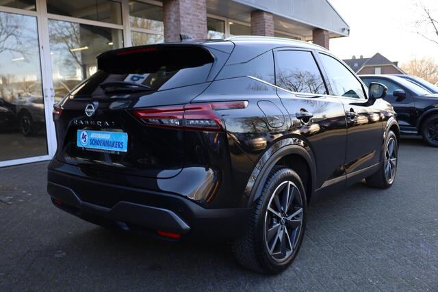 Nissan QASHQAI 1.3 MHEV Xtronic Tekna Plus PANO BOSE LEER+MEMORY ACC PRO-PILOT MASSAGE CARPLAY 360-CAMERA RUIT/STUUR/STOELVERWARMING DAB 19"LMV 2xKEYLESS ELEK.KLEP DODEHOEK/VERKEERSBORDDETECTIE ENZ.