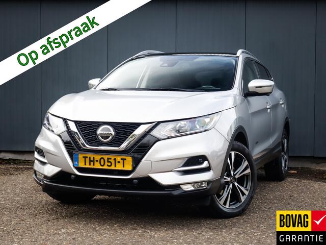 Nissan QASHQAI 1.2 N-Connecta (116 PK) 2e-Eig. & Nwe Motor + Autom. BOVAG-Garantie. NL-Auto, Trekhaak, Panoramadak, Navigatie, Cruisecontrol, Keyless-Entry/Start, Achteruitrijcamera, Bluetooth, Parkeersensoren-V+A, DAB Licht-Zicht-Pakket, Lm-Velgen-18Inch, Privacy-Glas