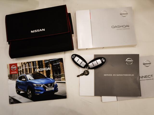 Nissan QASHQAI 1.2 N-Connecta (116 PK) 2e-Eig. & Nwe Motor + Autom. BOVAG-Garantie. NL-Auto, Trekhaak, Panoramadak, Navigatie, Cruisecontrol, Keyless-Entry/Start, Achteruitrijcamera, Bluetooth, Parkeersensoren-V+A, DAB Licht-Zicht-Pakket, Lm-Velgen-18Inch, Privacy-Glas