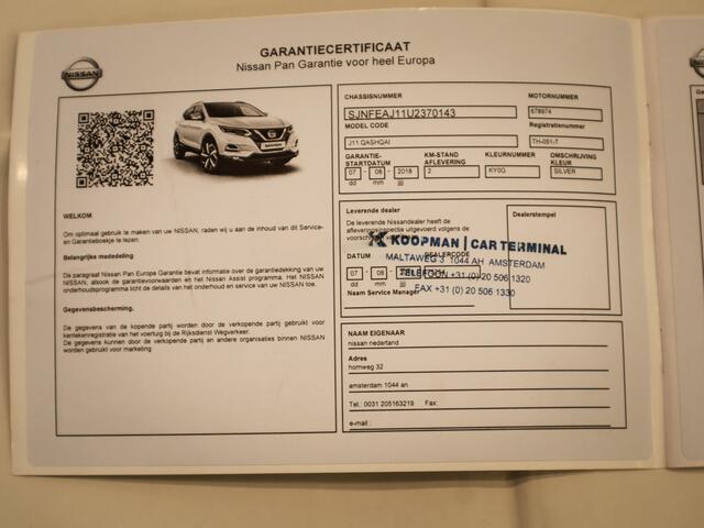 Nissan QASHQAI 1.2 N-Connecta (116 PK) 2e-Eig. & Nwe Motor + Autom. BOVAG-Garantie. NL-Auto, Trekhaak, Panoramadak, Navigatie, Cruisecontrol, Keyless-Entry/Start, Achteruitrijcamera, Bluetooth, Parkeersensoren-V+A, DAB Licht-Zicht-Pakket, Lm-Velgen-18Inch, Privacy-Glas