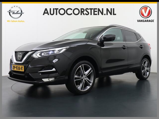 Nissan QASHQAI T 116Pk Edition Leder Panoramadak 360°-Camera Bose-Sound Navi Ecc Cruise Control Dab Led Stoelverwaming Lmv 19" Memory Leather-Pack Rijstrooksensor Verwarmde voorruit Privacy Glas Zeer Compleet!