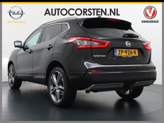 Nissan QASHQAI T 116Pk Edition Leder Panoramadak 360°-Camera Bose-Sound Navi Ecc Cruise Control Dab Led Stoelverwaming Lmv 19" Memory Leather-Pack Rijstrooksensor Verwarmde voorruit Privacy Glas Zeer Compleet!