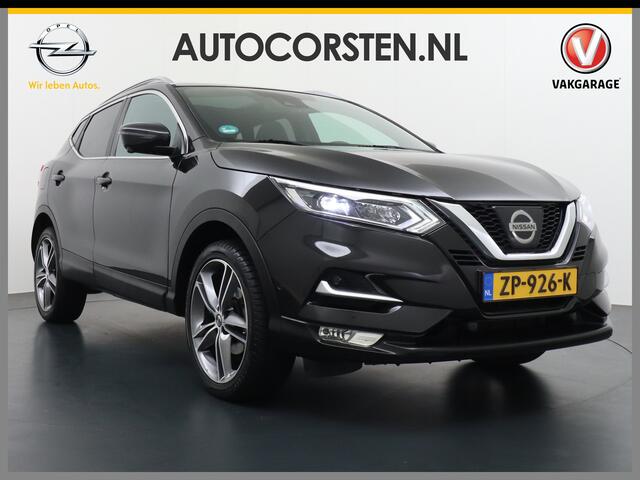 Nissan QASHQAI T 116Pk Edition Leder Panoramadak 360°-Camera Bose-Sound Navi Ecc Cruise Control Dab Led Stoelverwaming Lmv 19" Memory Leather-Pack Rijstrooksensor Verwarmde voorruit Privacy Glas Zeer Compleet!