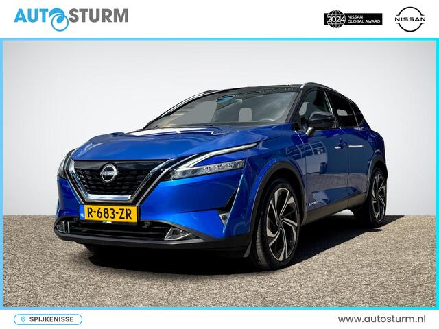 Nissan QASHQAI 1.5 e-Power Tekna Plus | Panoramadak | Nappa Leder | BOSE Audio | Stuur- + Stoelverwarming | Head-Up Display | 20'' Velgen | Rijklaarprijs!