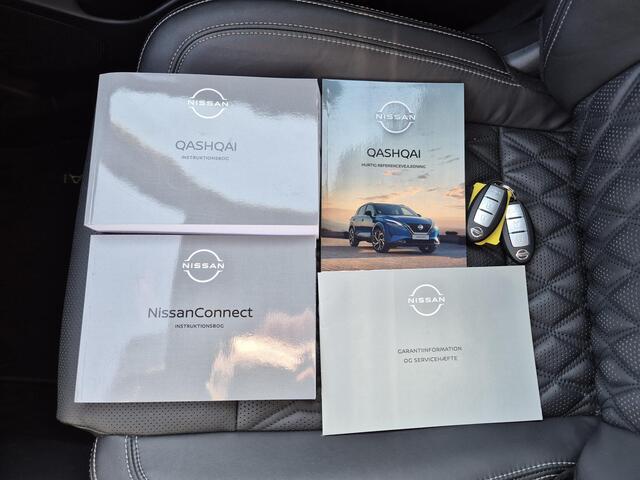 Nissan QASHQAI 1.3 MHEV Xtronic Tekna Plus Automaat / Cold Pack / HUD / Panoramadak / Luxe lederen bekleding / Trekgewicht 1800 Kg / Stuur-, en Stoelverwarming / Apple Carplay Android Auto /