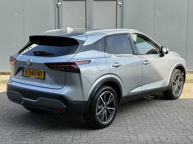 Nissan QASHQAI 1.5 e-Power Tekna / Voorruitverwarming / Stuurverwarming / Stoelverwarming / Cruise Control Adaptief / Apple Carplay / Navigatie / 360 Graden Camera / Elektrische Achterklep / Panoramadak/ Head Up Display / All Season banden
