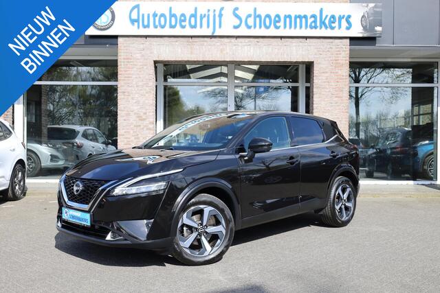 Nissan QASHQAI 1.3 MHEV Xtronic Tekna HUD PRO-PILOT HALFLEER ACC 360-CAMERA RUIT/STUUR/STOELVERWARMING DAB CARPLAY ELEK.ACHTERKLEP 18"LMV ZWARTE-HEMEL