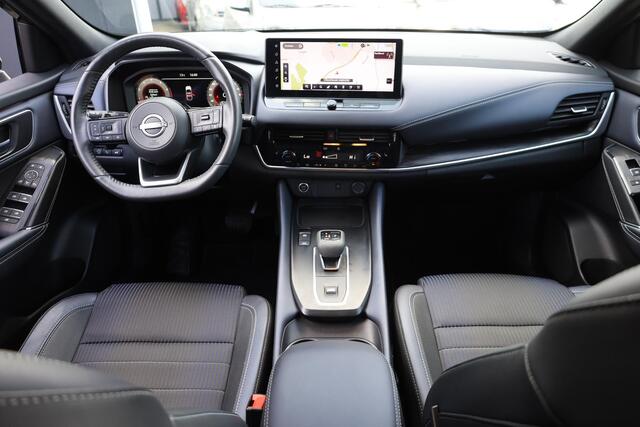 Nissan QASHQAI 1.3 MHEV Xtronic Tekna HUD PRO-PILOT HALFLEER ACC 360-CAMERA RUIT/STUUR/STOELVERWARMING DAB CARPLAY ELEK.ACHTERKLEP 18"LMV ZWARTE-HEMEL