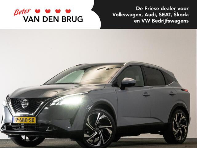 Nissan QASHQAI 1.3 MHEV 158 PK Xtronic Tekna Plus | LED | Leder | Trekhaak | Trekhaak | Panoramadak | 360 Camera | Bose | Head-Up |