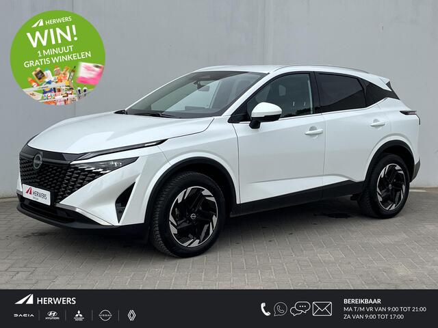 Nissan QASHQAI 1.3 MHEV Xtronic N-Connecta Automaat / Als NIEUW! / Nieuw Model Face Lift / Trekgewicht 1.800 kg / Cold Pack / 360° Camera / Voorruitverwarming / Stuur- en Stoelverwarming / Adaptieve Cruise Control / Apple Carplay & Android Auto / Navigatie full map / Al