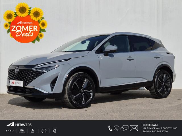 Nissan QASHQAI 1.3 MHEV Xtronic Tekna Automaat / Nieuw Model / Facelift / Cold Pack / HUD / Rondomzicht camera / Trekgewicht 1800 kg / Elektrische achterklep / Stoel- en Stuurverwarming / Adaptief CC / Voorruit verwarming /