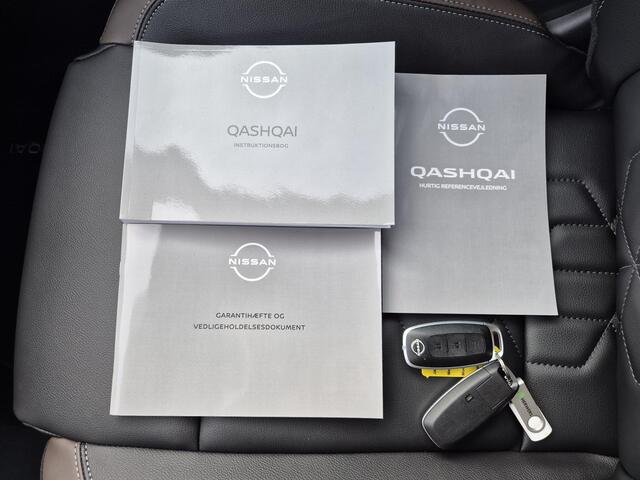 Nissan QASHQAI 1.3 MHEV Xtronic Tekna Automaat / Nieuw Model / Facelift / Cold Pack / HUD / Rondomzicht camera / Trekgewicht 1800 kg / Elektrische achterklep / Stoel- en Stuurverwarming / Adaptief CC / Voorruit verwarming /
