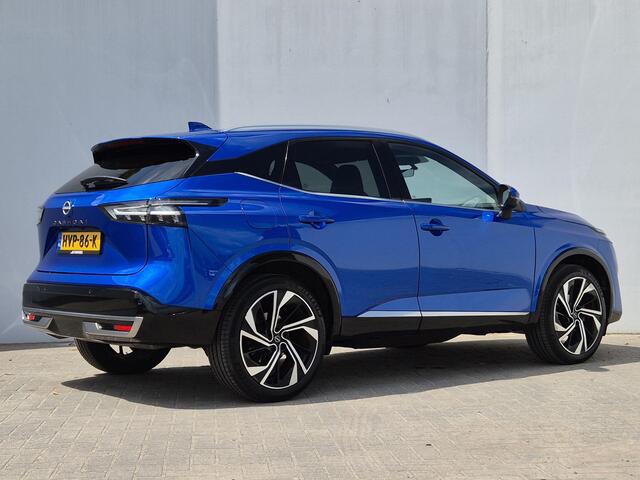 Nissan QASHQAI 1.3 MHEV Xtronic Tekna Plus Automaat / Cold Pack / Nieuw Model / Facelift / HUD / Panoramadak / Adaptief CC / Stuur- Stoel en voorruitverwarming / Rondomzicht camera / Trekgewicht 1800 kg / Elektrische achterklep /