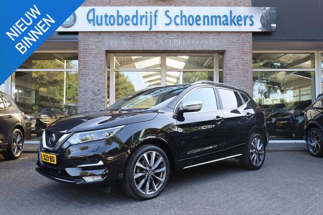 Nissan QASHQAI 1.3 DIG-T Tekna + LEER 360-CAMERA CARPLAY TREKH-AFN. PANO DAB BOSE RUIT+STOELVERW. MEMORY 19"LMV ZWARTE-HEMEL ACC ENZ!