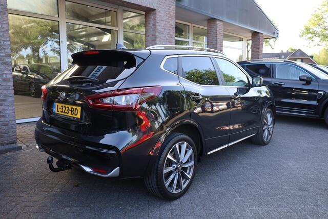Nissan QASHQAI 1.3 DIG-T Tekna + LEER 360-CAMERA CARPLAY TREKH-AFN. PANO DAB BOSE RUIT+STOELVERW. MEMORY 19"LMV ZWARTE-HEMEL ACC ENZ!