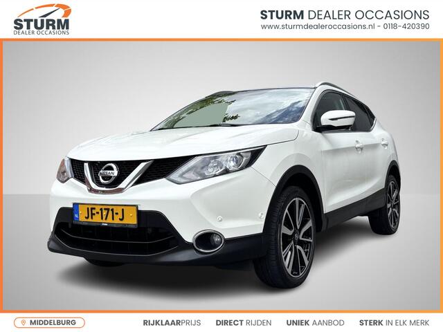 Nissan QASHQAI 1.6 Tekna | Panoramadak | Leder | Stoelverwarming | Navigatie | 360° Camera| LED Koplampen | Dodehoek | Rijklaarprijs!