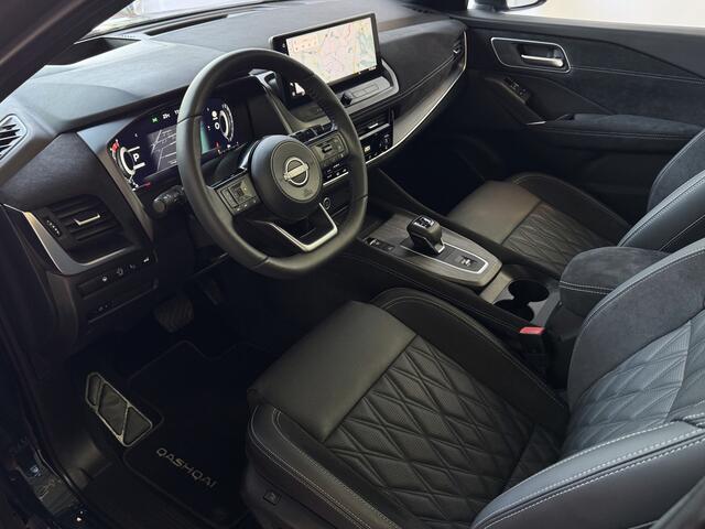 Nissan QASHQAI 1.3 MHEV 160PK TEKNA PLUS BOSE 20''LMV LEER ALCANTARA PANO MASSAGE BOSE STOEL/STUUR/RUIT VERW MATRIX.LED ELEK.KLEP HEADUP 20''LMV GOOGLE NAVI 04/2025