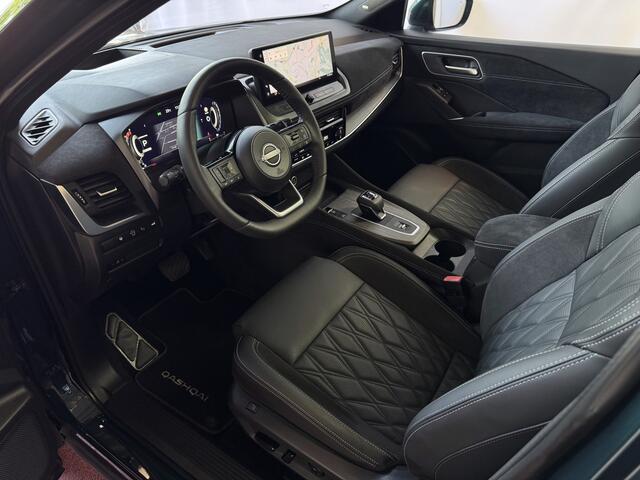 Nissan QASHQAI 1.3 MHEV 160PK TEKNA PLUS BOSE 20''LMV LEER ALCANTARA PANO MASSAGE BOSE STOEL/STUUR/RUIT VERW MATRIX.LED ELEK.KLEP HEADUP 20''LMV GOOGLE NAVI 04/2025