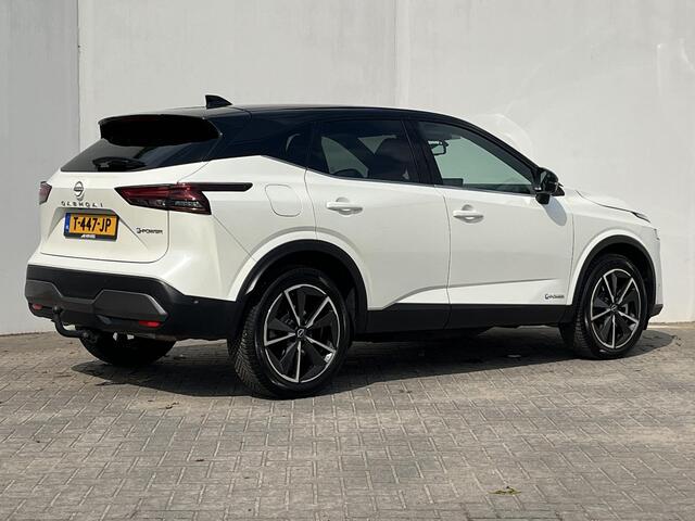Nissan QASHQAI 1.5 e-Power Tekna Automaat / Dealer Onderhouden / Trekhaak (Trekgewicht 750kg) / HUD / 360° Camera / Apple Carplay & Android Auto / Adaptieve Cruise Control / Stuur- en Stoelverwarming voor / Voorruitverwarming / Keyless Entry & Start / Elektrische Achter