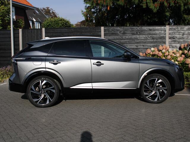 Nissan QASHQAI Tekna Plus 1.3 MHEV 158PK Xtronic Automaat Lederen bekleding, Stoel-Stuur en voorruitverwarming, Electrisch bedienbare achterklep, 20 inch Lichtmetalen velgen, Camera rondom zicht