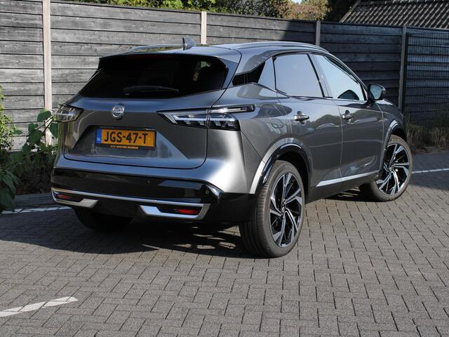 Nissan QASHQAI Tekna Plus 1.3 MHEV 158PK Xtronic Automaat Lederen bekleding, Stoel-Stuur en voorruitverwarming, Electrisch bedienbare achterklep, 20 inch Lichtmetalen velgen, Camera rondom zicht