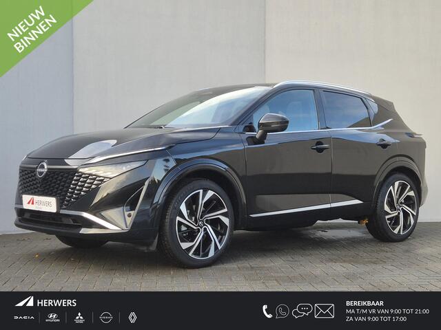 Nissan QASHQAI 1.3 MHEV Xtronic Tekna Plus / Nieuw Model / Facelift / HUD / Panoramadak / Stoel met massage functie / Trekgewicht 1800 kg / Elektrische achterklep / Rondomzicht camera / Stuur-, Stoel en Voorruit verwarming /