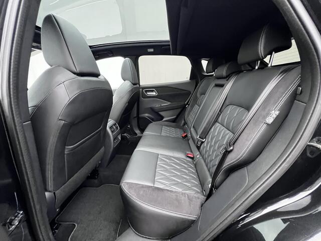 Nissan QASHQAI 1.3 MHEV Xtronic Tekna Plus Fabrieksgarantie tot 03-2028 / 1.800 kg trekgewicht / Panorama dak / Leder / Elektr. stoelen met massagefunctie en elektr. klep / Navigatie / Adaptieve CC / HUD / Camera 360° / Stuur-, stoel- en voorruitverwarming / 20" LM wi