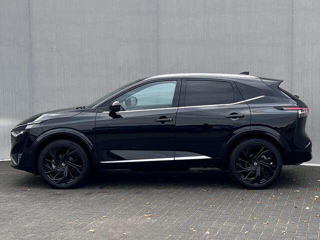 Nissan QASHQAI 1.3 MHEV Xtronic Tekna Plus Fabrieksgarantie tot 03-2028 / 1.800 kg trekgewicht / Panorama dak / Leder / Elektr. stoelen met massagefunctie en elektr. klep / Navigatie / Adaptieve CC / HUD / Camera 360° / Stuur-, stoel- en voorruitverwarming / 20" LM wi