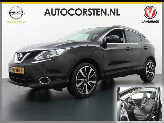 Nissan QASHQAI DIG-T 116PK AUT. Pano-Dak Leer+Elektr.+Verwarmd 360°Camera Automaat Navi TrekhaakPdc Tekna Lmv Led Stoelverwarming Bluetooth Isofix Origineel Nederlandse Auto