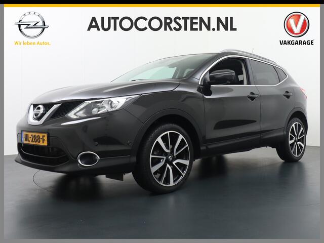 Nissan QASHQAI DIG-T 116PK AUT. Pano-Dak Leer+Elektr.+Verwarmd 360°Camera Automaat Navi TrekhaakPdc Tekna Lmv Led Stoelverwarming Bluetooth Isofix Origineel Nederlandse Auto