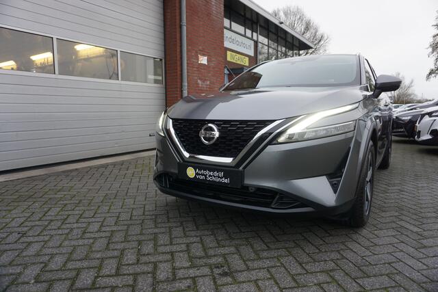 Nissan QASHQAI 1.3 MHEV 158PK XTRONIC TEKNA LUXE KEURIGE NETTE STAAT 360CAMERA PANORAMADAK ZWARTE HEMEL ANDROID-APPLECARPLAY NAVI CLIMA ADAPTIEVE CRUISE PDC V+A 18INCH LEDER KEYLESS FULL LED ENZ...