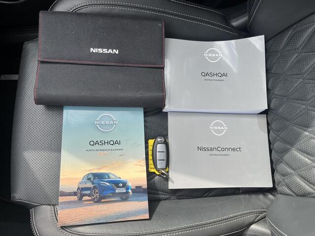 Nissan QASHQAI 1.3 MHEV Xtronic Tekna Plus Automaat / Cold pack / Panoramadak / HUD / Stuur-, Stoel en voorruitverwarming / Rondomzicht camera / Voorstoelen met massage / Elektrische achterklep / Adaptief CC / Apple Carplay Android Auto /