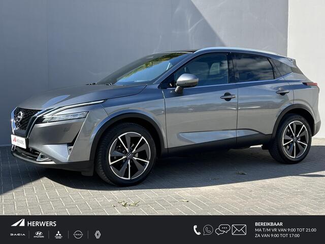 Nissan QASHQAI 1.3 MHEV Tekna Plus Automaat / Panoramadak / Elektrisch Bedienbare Stoelen met Massagefunctie & Geheugen / BOSE Premium Audio / All Season Banden / Apple Carplay & Android Auto / Elektrische Achterklep / Head-Up Display /