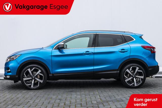 Nissan QASHQAI 1.3 141 PK DIG-T Tekna + | Leer | Panodak | Camera | Trekhaak | | Clima | Pdc | 19 INCH LMV | Stoel Verw | DAB Audio |