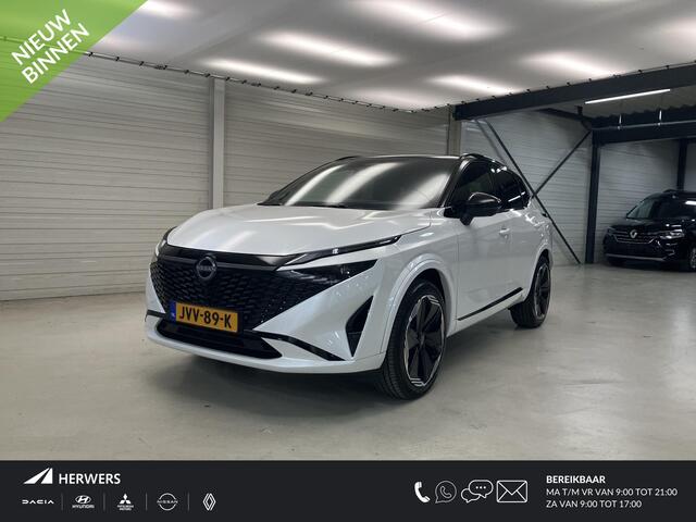 Nissan QASHQAI 1.3 MHEV Xtronic N-Design / Panoramadak / Stoel- en Stuurverwarming / Google Maps Navigatie / Verwarmde Voorruit / Leder/Alcantara Bekleding / 360 Graden Camera / Dual Zone Climate Control / Adaptive Cruise Control /