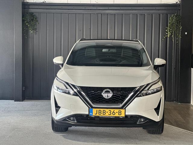 Nissan QASHQAI 1.3 MHEV Xtronic Tekna | Panoramadak | Sfeerverlichting | Carplay | 360 Camera | Head-up display | Stoelverwarming | Navi | Leder Bekleding |