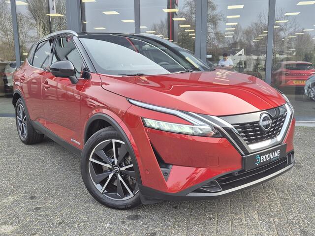 Nissan QASHQAI 1.5 e-Power Tekna | Gen-2 | 1/2 lederen interieur | Glazen dak | 19 inch LM Velgen | Fuji Red speciale kleur | 1e eigenaar | Keurig onderhouden