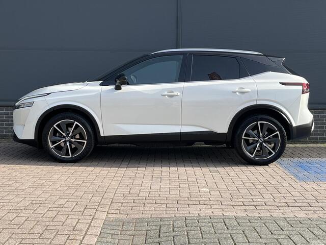 Nissan QASHQAI 1.3 MHEV Xtronic Tekna / Pro Pilot / Panorama Dak / AppleCarplay & AndroidAuto / Head-up Display / 360" Camera / Parkeersensoren Voor + Achter / 19" Lichtmetalen Velgen / Stoel en stuurverw. /