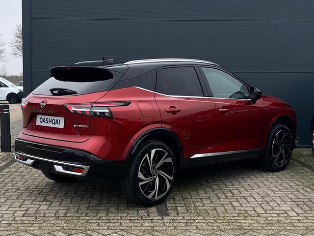 Nissan QASHQAI 1.5 e-Power Tekna Plus 205PK | Rijklaarprijs! | Head-Up Display | BOSE Audio | Panoramadak | Stoel,- Stuur en Voorruitverwarming | 20'' Inch Velgen | Apple CarPlay & Android Auto | Nieuw uit voorraad leverbaar!