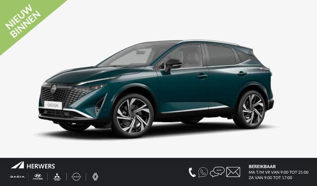 Nissan QASHQAI 1.5 e-Power Tekna Plus ** ¤ 3.500 Voordeel ** Nieuw uit voorraad leverbaar ** / panoramadak / luxe lederen bekleding / lichtmetalen velgen 20" /